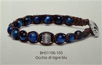 Bracciale Tamashii Ruota della Preghiera in Argento Occhio di tigre BHS1106-105